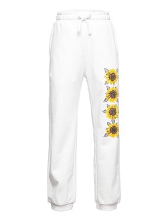 Trousers Joggers Flowers Collegehousut Olohousut Valkoinen Lindex