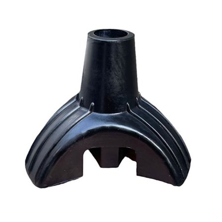 19 mm:n liukumattomat kumikärjet kolmella jalalla, kävelykepin jalka, korvaava osa taittuville kävelykepeille (musta)