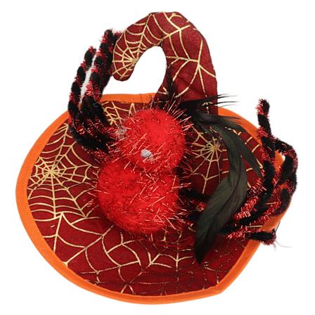 Husdjur Spindel Kostym Hatt Bekväm Justerbar Katt Cosplay Häxhatt för Små Katter Kattunge Hund Husdjur Halloween Temafest