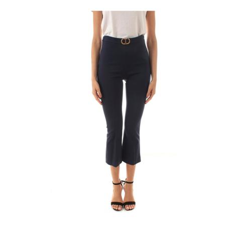 Twinset, Twinset 222Tp 2414 Trousers Woman Mi Blue Blauw, Dames, Maat:XS,Polyamide