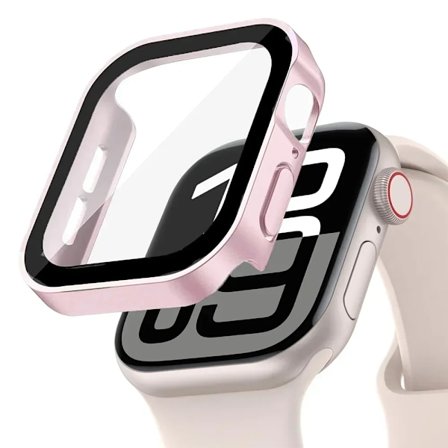 Skal för Apple Watch 10 Fodral 46mm 42mm 45mm 41-44-40mm Härdat Glas Skärmskydd Serie 7 8 9 SE 5 Apple Watch Tillbehör