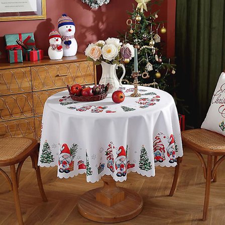 Rund julduk, tvättbar julduk