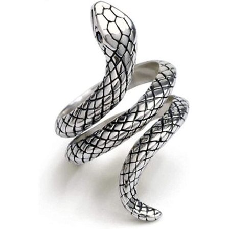 925 silver ring justerbar retro fashion punk stil personlig orm ring