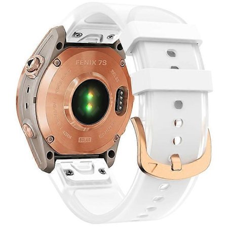 Kompatibel med Garmin Fenix 7S QuickFit 20mm Gjennomsiktig Design Klokkerem Justerbar Silikonrem