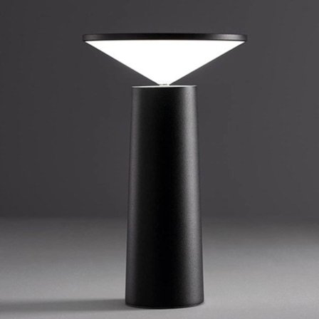 USB LED-bordslampa: batteri, dimbar, touch, 3 färger, inomhus/utomhus, IP54, svart