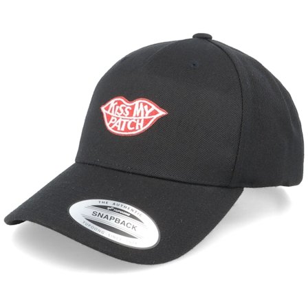 Iconic - Sort adjustable Kasket - Kiss My Patch Black A-frame Adjustable @ Hatstore