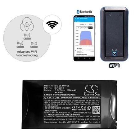 Batteri til test, undersøgelse, udstyr til EXFO EX10 10G Ethernet Tester