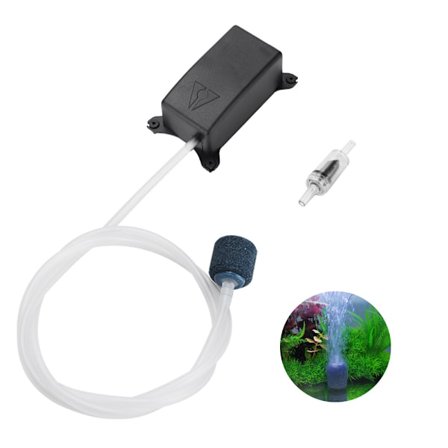 Akvarium tyst luftpump, mini syrepump, 1,5w tyst mini luftpump för 1l-50l fiskakvarium, luftpump med bubbelsyresten