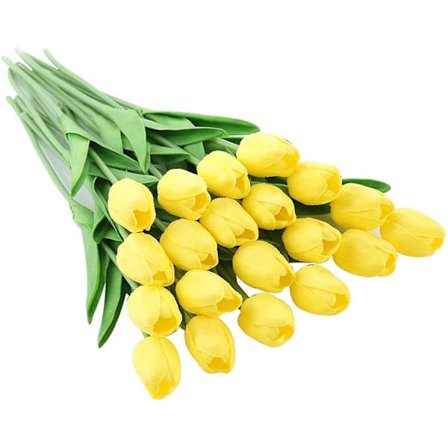 20 st (gula) konstgjorda tulpaner av äkta latex