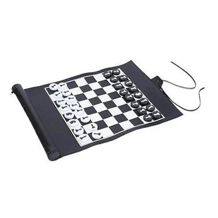 Rul op skakbræt foldbart Wholechess sæt combo 2 i 1 rejsebrætspil med ekstra brikker til børn og voksne rejser