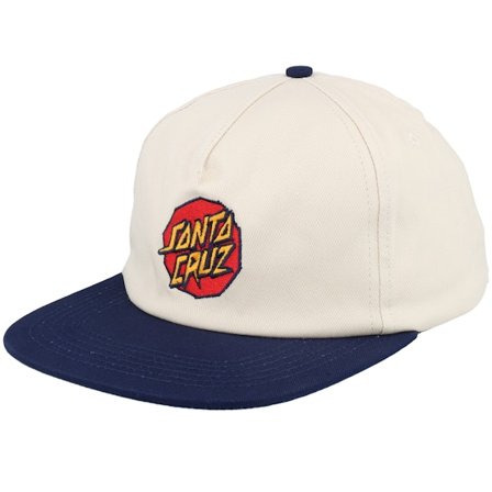 Santa Cruz - Blanc snapback Casquette - Scratched Dot Calico/Deep Cobalt Snapback @ Hatstore