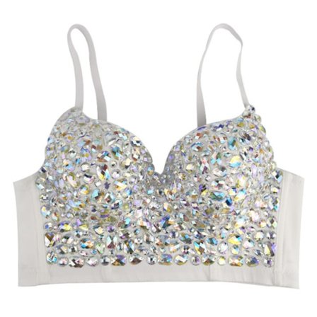 Dam Sparkle Glitter BH Top Dansande Crop Tops
