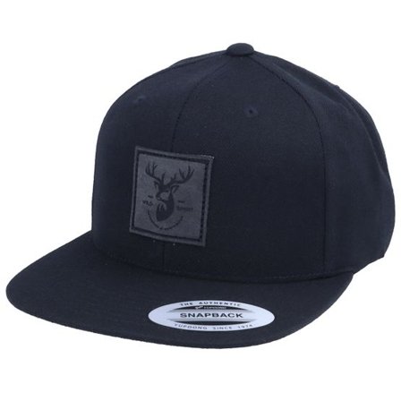 Wild Spirit - Svart snapback Keps - Charcoal Deer Box Patch Black Snapback @ Hatstore