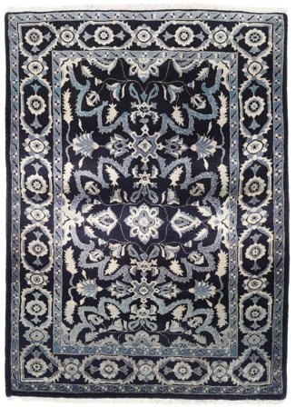Hand Knotted Sarouk Fine Rug 111X156 Wool Black/Grey Small