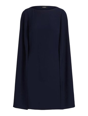 Lauren Ralph Lauren | Cape Georgette Cocktail Dress | 44