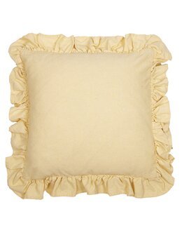 Putetrekk Vide ensfarget med volang 1-pk Gul