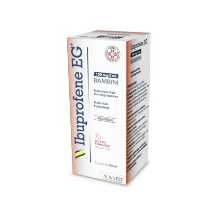 Ibuprofene EG Sospensione Orale 100mg/5ml Fragola Senza Zucchero
