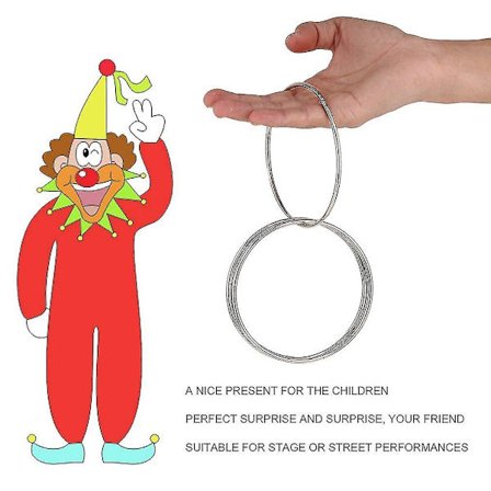 4 stk. Lenkede Ringer Magisk Leke Metall Scene Gate Show