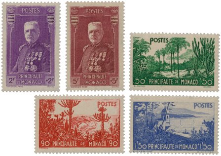 Monaco 1937 - YT 135-139 - Postfrisk