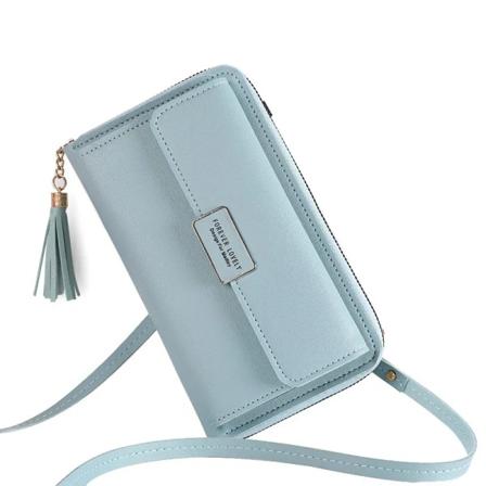 Kvinnor Axelremsväska Multifunktion Lång Plånbok Mode Tofs Handväska Haspkorthållare Dam Liten Crossbody Mobiltelefonväska Type 4