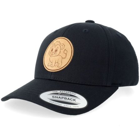 Kiddo Cap - Svart adjustable Keps - Kids Little Lion Engraved Patch Black Adjustable @ Hatstore