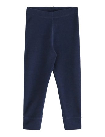 Lindex Leggings Wool Baby Solid - Navy - 68