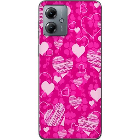 Yhteensopiva Puhelinkuori Motorola Motorola Moto G14 PopSydänKuviointi