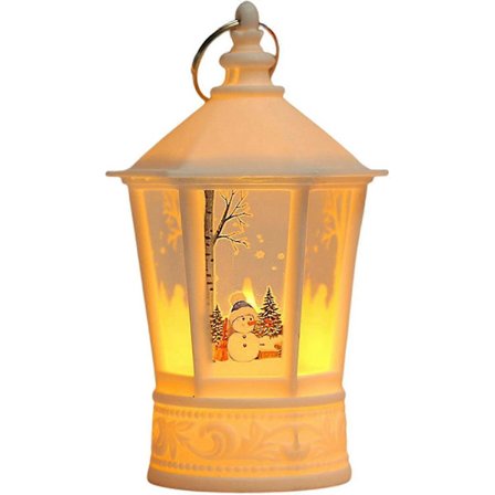 Julelykter, vintage lys med LED-anheng, flammeløs lyslampe for juleborddekorasjoner