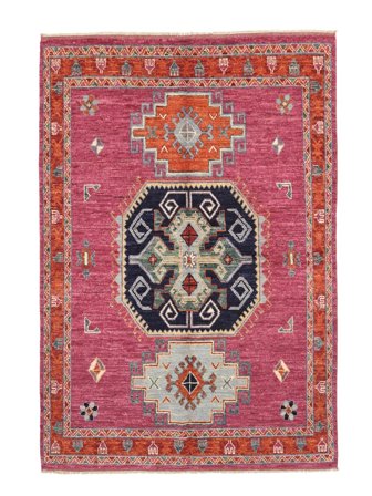 Kazak Fine Rug Oriental Dark Red/Red (Wool, Afghanistan)