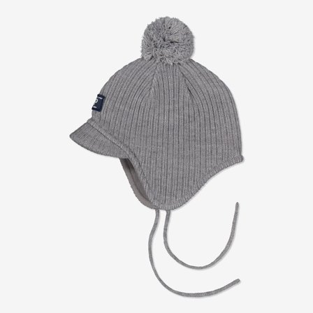 Polarn O. Pyret - Beanie wool blend fleece lining - 44 - 46 - Childrenswear - grey
