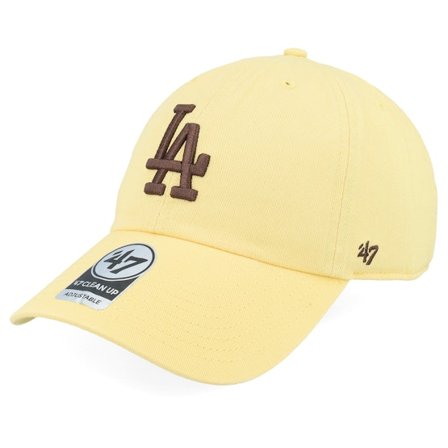 47 Brand - Amarillo Gorra - Los Angeles Dodgers Clean Up Butter Dad Cap @ Hatstore