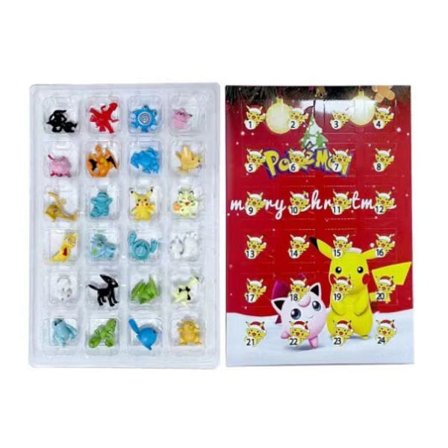 Jultomte-djur Blind Box Adventskalender Blind Box Magisk Baby Pikachu Hand Tear Box Set