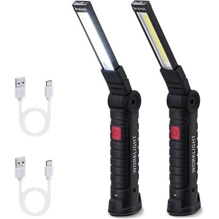 Arbejdslys - Ikke-specifikt - Genopladeligt - 5 tilstande - Magnetisk base - Bærbart og let