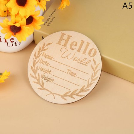 Baby Milstolpe Card Nyfödd Månatlig tillväxt Kort Baby Birth A1