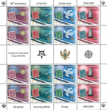 Montenegro 2006 - EUROPA - MICHEL 108I-111I - Postfrisk ark