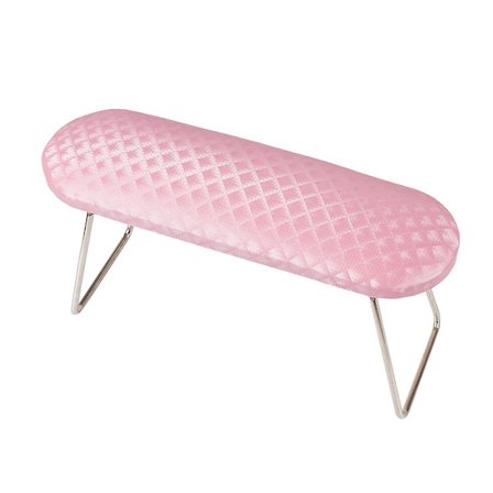 Mikrofiber Læder Neglehvile Manikyr Håndpuder Stålholder Med Skridsikker Silikonbånd Professionel Neglehvile Pude Bord Skrivebord Station