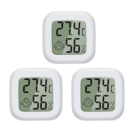 Mini LCD Digital Inomhus Termometer Hygrometer -50°C~70°C 10%~99% RH Lämplig