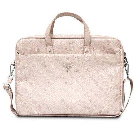 Guess Saffiano 4G Triangle Logo bag for en 16'' laptop - rosa