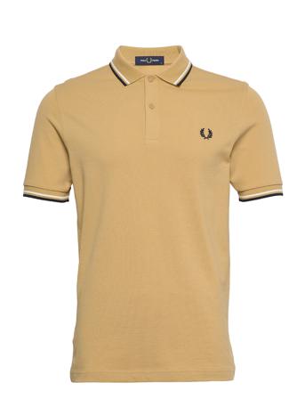 Twin Tipped Fp Shirt Polos Short-sleeved Beige Fred Perry