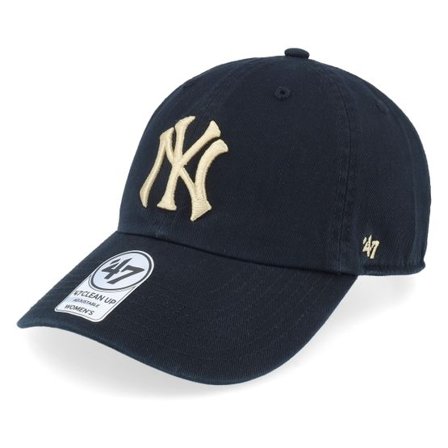 47 Brand - MLB Svart unconstructed Keps - New York Yankees Bagheera Under Clean Up Black Dad Cap @ Hatstore