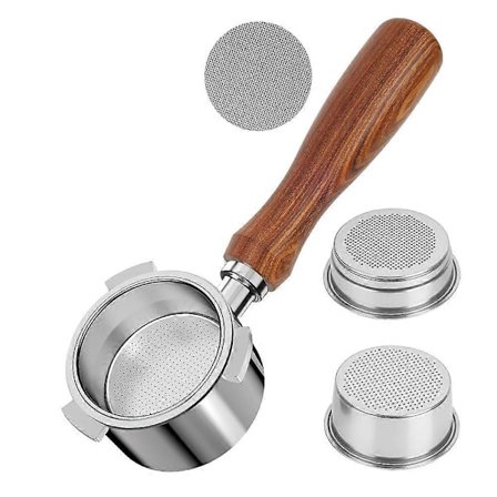 Portafilter 51 mm til DeLonghi Dedica EC680/EC685 Kaffemaskine, Bundløst Portafilter med Filterkurve