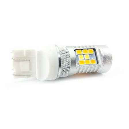 2 kpl LED-lamppu 7443, W21/5W 12V 2000lm CANBUS DUAL COLOR, valkoinen ja oranssi