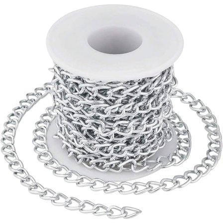 Kierretty iso lenkkiketju, hitsaamaton, hopeanvärinen alumiini, Spo,ZQKLA