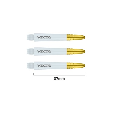 Winmau 2025 Vecta Dart Shafts Stems White/Gold / Intermediate