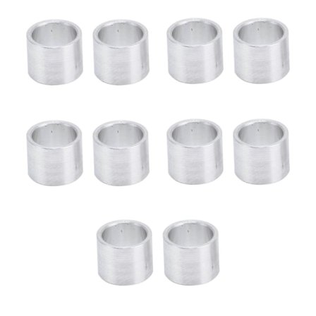 10 stk. Avstandsstykke i aluminiumslegering, rundt, uten gjenger, støttebeslag, ytre diameter 10 mm 8 mm