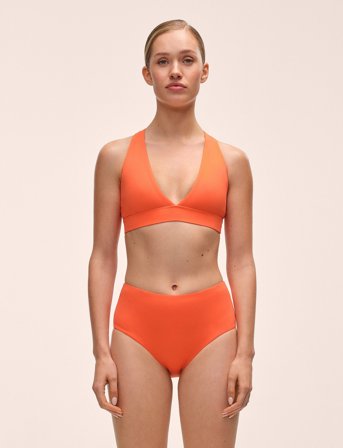 Casall V-Neck Crossback Bikini Top - Orange - 38