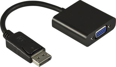 Deltaco DP-VGA7 - Videokonverter - DisplayPort - VGA - svart