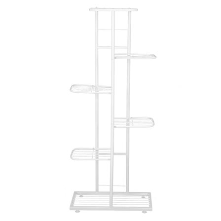 6-lags blomsterplantepottestativ Plantestativ til indendørs udendørs havedekoration Hvid