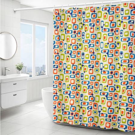 Vintage tegneserie geometrisk stjerne print polyester 183*183CM børstet