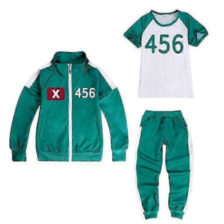 Squid Game 2 Spillere Cosplay Kostyme Treningsdress Komplett Klesett